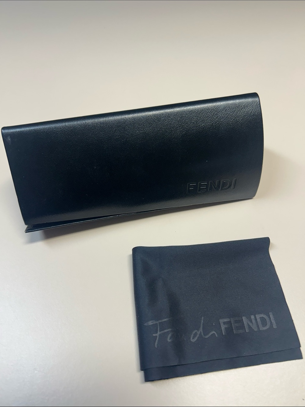 FENDI Black Triangular Sunglasses Case